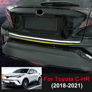 Aizmugures Tailgate Bagāžnieka Tailgate Aizmugurējo Durvju Chrome Apdare Vāka Nerūsējošā Tērauda Vāku, Molding Par Toyota C-HR CHR 2018 2019 2020 2021