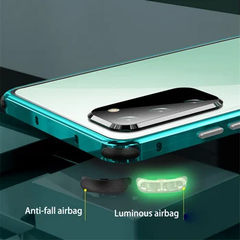 Aizsardzības Gadījumā, Samsung S21 Ultra Gadījumā, Triecienizturīgs Vāks Magnētisko Metāla Buferi Stikla Galaxy S21 S21+ S21 Ultra Gadījumā