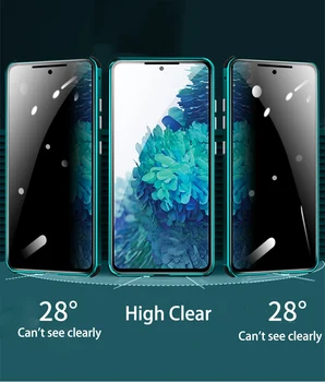 Aizsardzības Gadījumā, Samsung S21 Ultra Gadījumā, Triecienizturīgs Vāks Magnētisko Metāla Buferi Stikla Galaxy S21 S21+ S21 Ultra Gadījumā