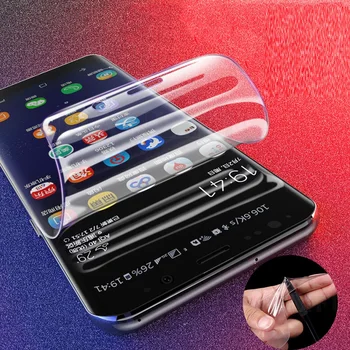 Aizsardzības Pilnībā Segtu Uz Samsung Galaxy S10 S8 S9 Plus S10e Hidrogelu Filmu Ekrāna Aizsargs, Nav Rūdīta Stikla