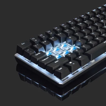 AK33 Mechanical Gaming Keyboard 82 Taustiņi Vadu Tastatūra DATORU, Notebook Black / Blue Slēdzis Profesionālās Tastatūra Spēles LED