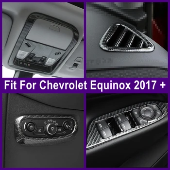 Aksesuāri Durvju Lifta Pogas / Gaisa AC Ventilācijas Izvads / Galvas Lampas / galda Lampas Vāciņš Melns, piemērots Chevrolet Equinox 2017. - 2021. gadam