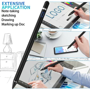 Aktīvā Capacitive Pildspalvu Universālā Irbuli Portatīvo Magnētiskā, Elektriskā Zīmuļa Tipa C Uzlādējams Saderīgs iOS, Android vai iPad