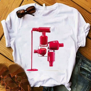Akvarelis Nagu laka Grafikas Drukas T Krekls Sievietēm Kravu Izmērs S-3XL O-veida Kakla Īsām Piedurknēm Tees Vasaras T-Krekls Ins Ikdienas Topi