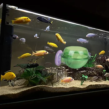 Akvāriju Dekorēšana Zivju Tvertnes Mini Augu Pot Plastmasas Ūdens Augu podos Stādīšanas Cilindrs, Kauss Ar Iesūkšanas Akvāriju Aksesuāru #