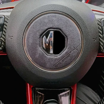Alcant-luksusa Stūres rata apdare segtu Sporta Auto Piederumi MG ZS EV HS MG5 MG6 2018 2019 2020 2021