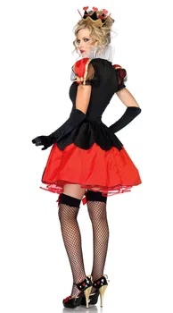 Alise Red Queen ' Karaliene Sirds Tērpu Halloween Sieviešu Ļauno Nerātns Fantasia Puse Cosplay Masku