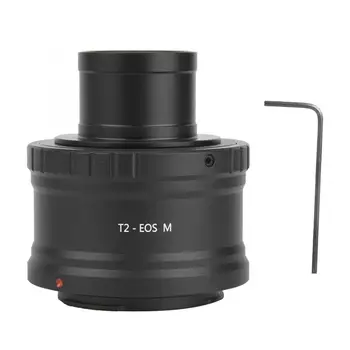 Alumīnija Sakausējuma Objektīva Adapteris T2-EOS M 1.25 collu Teleskopu Canon EOS M Mount Kameru Adaptera Gredzens Cam Tieši Mount