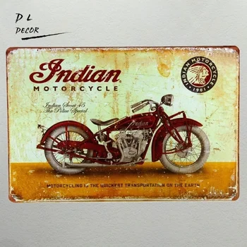 Alvas Reklāmas Zīme - Indian Scout - Motociklu Biker Garāžas Sienā(Apmeklēt Mūsu Veikalu, Vairāk Produktu!!!)
