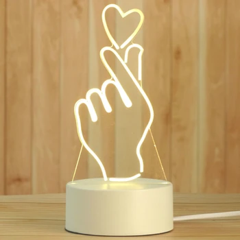 Amerikāņu Radošo 3D Akrila Nakts Gaisma Guļamistabā Blakus Rakstāmgalda Lampas LED Apgaismojums Zēni Meitenes Ziemassvētku Dāvanas USB Interfeiss