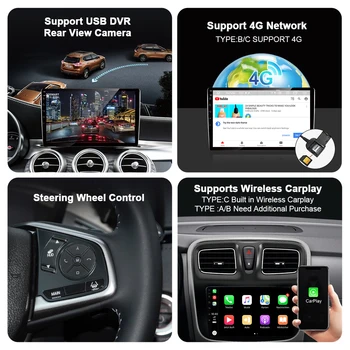 Android 10.0 Auto Radio Multimediju Video Priekš Honda City LHD 2016 2017 GPS Serero Carplay USB DVR 6G 128G no 2 din DVD