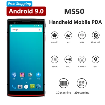 Android 9.0 skārienekrānu, 4G, WIFI, Medus-arī N6603 Svītrkodu Skeneri 2G 16.G Rokas PDA Mobilo telefonu NFC 13.56 MHZ Android PDA