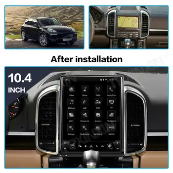 Android 9.0 Tesla Ekrāna Porsche Cayenne 2011. - 2016. Gada Auto GPS Navigācijas Vienības Vadītājs Multimēdiju Atskaņotāju, Auto Stereo Radio Diktofons