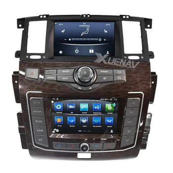 Android Auto Radio ar DVD Atskaņotāju Nissan Patrol Y62 -Infiniti QX80 2010-2020 Jaunākās divu Ekrānu Radio Multimediju Atskaņotājs, Stereo