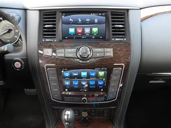 Android Jaunākās divu Ekrānu Auto Radio Nissan Patrol Y62 Infiniti QX80 /QX56 2012-2021 Auto Stereo Video Multimediju Atskaņotājs