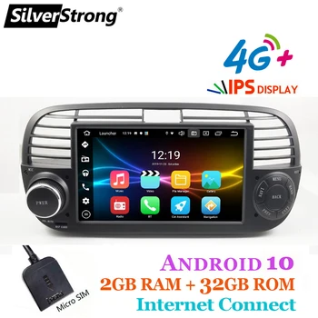 Android10,Bluetooth Automašīnas Radio,par FIAT 500,4 G Modemu, Internetu,fiat500 Android,32 GB ROM,Iespēja DVR TPMS
