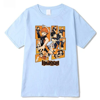 Anime Haikyuu Vīriešu T Krekls Kuroo Anime Bokuto Manga Shoyo Volejbola Tee Krekls Īsām Piedurknēm T-Krekls