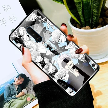 Anime Jujutsu Kaisen Yuji Itadori Stikla Phone Gadījumā OnePlus 8 Nord 7 7T 9 Pro 8T 5G Z 9R Vāks 1+ 8Nord5G 8pro Shell Capa