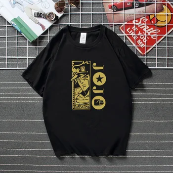 Anime Krekls JoJos Dīvaino Piedzīvojumu T-Krekls Jotaro Kujo Tees Jaunu Modes Harajuku T-krekls Unisex Kokvilnas ar Īsām Piedurknēm Tshirt