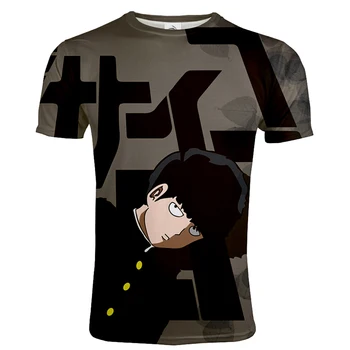 Anime Mob Psiho 100 3D Iespiests T-kreklu apdruka Vīriešu Sieviešu Ikdienas Modes Streetwear O-veida Kakla Īsām Piedurknēm T Unisex Moderns Hip Hop Augšu