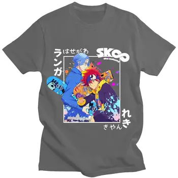Anime T SK8 Infinity Īsām Piedurknēm Vīriešiem Grafiskais Lielgabarīta Īstermiņa Piedurknēm Streetwear Pavasara Modes Unisex Komiksi T-krekls
