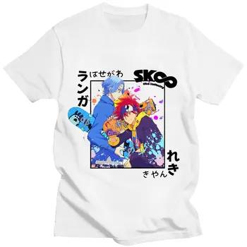 Anime T SK8 Infinity Īsām Piedurknēm Vīriešiem Grafiskais Lielgabarīta Īstermiņa Piedurknēm Streetwear Pavasara Modes Unisex Komiksi T-krekls