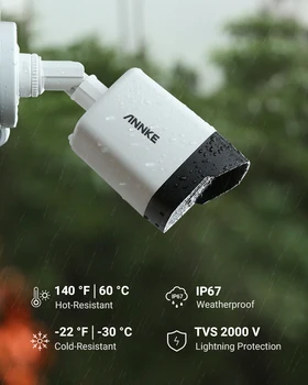 ANNKE 16CH 5MP H. 265+ HD PoE Tīkla Video Drošības Sistēmas 12pcs 2.8 MM IP67 Āra POE IP Kameras Plug & Play PoE Kameras Komplekts