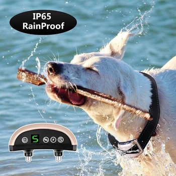 Anti Riešana Suņu Apmācību Collars Vibrācijas Elektriskās strāvas Trieciena Skaņas Kaklarota Bez Mizas Automātiska Ierīce IP7 Ūdensizturīgs Pet Suņiem