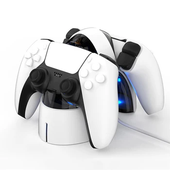 Anti-Slip Par PS5 Gamepad Ātrās Uzlādes Dual Kontrolieris Lādētāja Tips-C Uzlādes Kabelis PS5 Spēļu Konsole Uzlādes Stacija