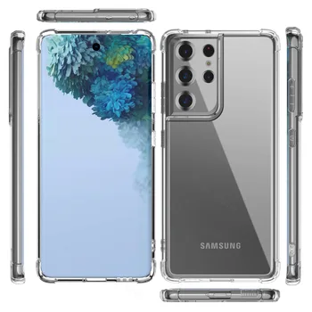 Antidetonācijas Triecienizturīgs TPU Case for Samsung Galaxy S21 Ultra S21Plus S20 FE 5G A12 A71 A51 A31 A21S kristālam, Tālruņa Vāciņu