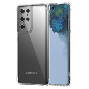 Antidetonācijas Triecienizturīgs TPU Case for Samsung Galaxy S21 Ultra S21Plus S20 FE 5G A12 A71 A51 A31 A21S kristālam, Tālruņa Vāciņu