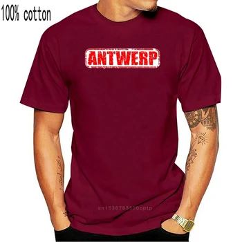 Antwerp City Beļģija Grunge Zīmogs Print T-krekls Harajuku Topi Modes Classic Unikāli t-Krekls dāvanu-bezmaksas piegāde