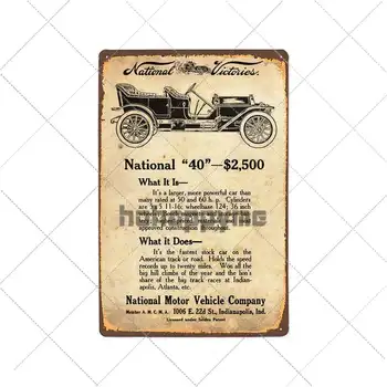 Antīko Auto Plakātu Vintage Metāla Skārda Zīme Noplucis Šiks Plāksnes Pub Bārs Garāžas Sienu Dekoratīva Retro Plāksne 20x30cm