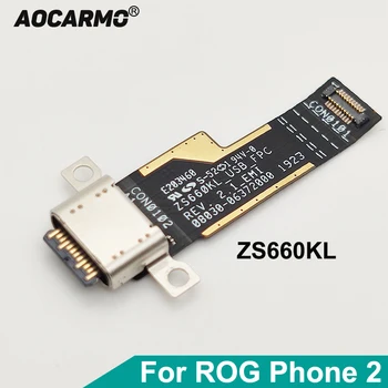 Aocarmo Par ASUS ROG Tālrunis 2 Veidu-C USB Lādētāja Uzlādes Doks Port Connector Flex Cable ROG Tālruņa II ROG2 ZS660KL