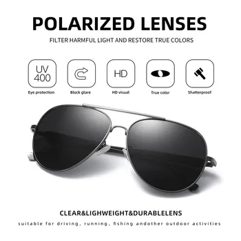 AOFLY ZĪMOLA DIZAINA Polarizētās Saulesbrilles Vīriešiem Metāla Rāmis Anti-Glare Modes Zvejas Izmēģinājuma Spoguļi Saules Brilles Vīriešu Braukšanas UV400