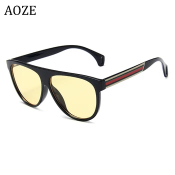 AOZE zīmola desinger Luxury Vintage Saules Brilles Modes Sieviešu/Vīriešu Saulesbrilles Lielo Full Frame Briļļu Slīpums Lēcu Gafas UV400