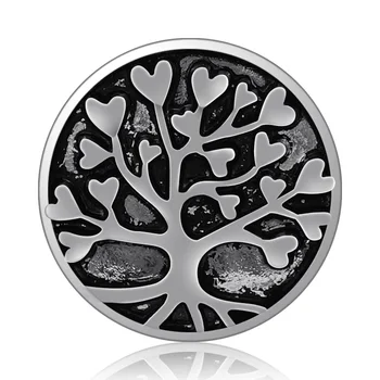 Apaļā Ziedi Dzīvības Koks Lotosa Lapām Ģimenes Vienkāršu stila 18MM snap pogas fit 18mm snap aproce snap rotaslietas, vairumtirdzniecība