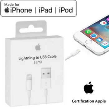 Apple Oriģinālo Lightning USB Kabelis 1m, 2m platības ziņā ir atšķirīgas 6ft Apple Lightning Kabelis, USB Uzlādes Kabelis priekš iPhone 5/5s/6/6s/X/XS/11 Pad/Ipod