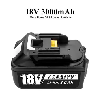 Ar Lādētāju BL1860 Uzlādējams Batteries18V 6000mAh Litija Jonu lai 18v, Makita Akumulatoru, 6Ah BL1840 BL1850 BL1830 BL1860B LXT400
