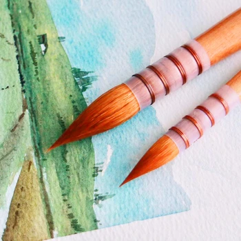 ARTSECRET 45RSQ augstas kvalitātes kolinsky matu koka rokturi otas mākslas mākslas krāsošanas otu, pildspalvu, lai izstrādātu