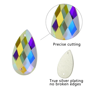Asaru Piliens Forma, Rhinestones šūt-uz stikla ar AB krāsu Flatback šūšanas akmens ar 2 caurumu apdare, šūšana un rokdarbi