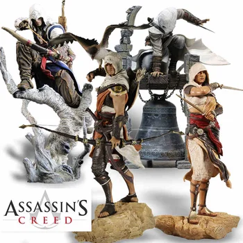 Assassin Creed PVC Rīcības Attēls Slēptais Asmens Piedurknēm Connor Zobenu Modelis, kas Savākti Rotaļlietas