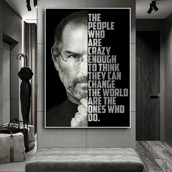 Attēls Steve Jobs Motivācijas Quote Plakāti HD Izdrukas Audekls Krāsošana Sienas Art Pictures Biroja Iedvesmojošas Istabas Interjeru Cuadros