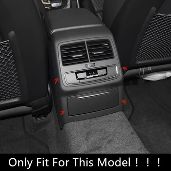 Audi A4 B9 2016-21 Auto Piederumi Oglekļa Šķiedras Centra Roku Balsts, Aizmugurējo Gaisa Ventilācijas Apdare, Rāmis, Vāks Pelnu Trauku Paneļa Uzlīmes