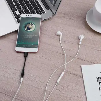 Audio Aux Kabelis, Tips C Jack Austiņu Kabeli USB C Līdz 3,5 mm Austiņu Adapteris Priekš Huawei P20 Xiaomi SAMSUNG Galaxy Augstas Kvalitātes