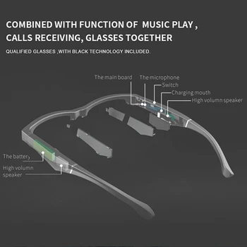 Audio Brilles, Smart Bezvadu Bluetooth Austiņas Auto Sporta Saulessargs Polarizētās ar Atvērtu Ausu Austiņas Audio Saulesbrilles