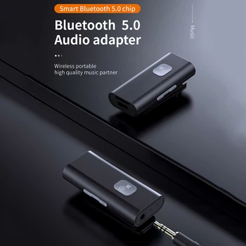 Audio Uztvērēju Bez Rokām Adapteris SR11 AUX Bluetooth saderīgu 5.0 w/ Klipu Atbalstu TF Karti Sadzīves Datoru Piederumu