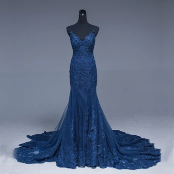 Auga saulainajā ir 2021. sexy Navy blue mermaid balles kleitu Fāzēm, Mežģīņu aplikācijas vakara kleitas ilgi abendkleider ir 2021. formālu kleita