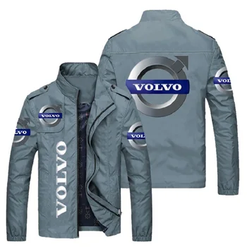 Augstas klases automašīnu zīmolu, logo uzdrukāts jaka, vīriešu rāvējslēdzēju jaka lokomotīvju Kluba stila apģērbu, boutique atpūtas slim modes mētelis