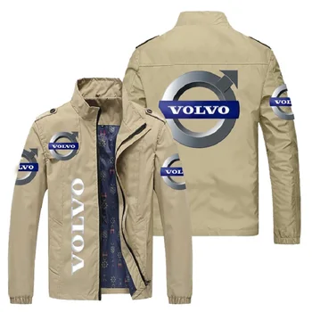 Augstas klases automašīnu zīmolu, logo uzdrukāts jaka, vīriešu rāvējslēdzēju jaka lokomotīvju Kluba stila apģērbu, boutique atpūtas slim modes mētelis